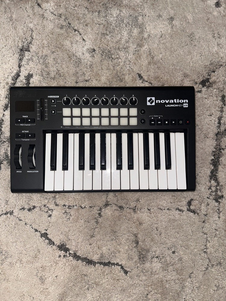 Novation Launchkey Mini MK2 MIDI Keyboard Controller – 25 Keys, w/ USB Cable