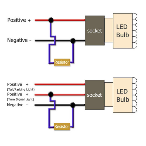 2x 50W 6ohm Load Resistors Fix Turn Signal Lights Error Code Flash LED Bulbs