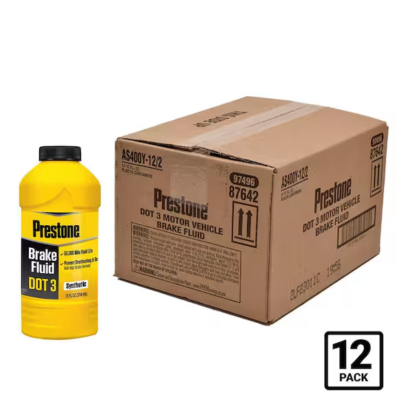 Prestone Dot 4 Brake Fluid - 12 Fl Oz- Synthetic, High Grade, 50,000 Mile