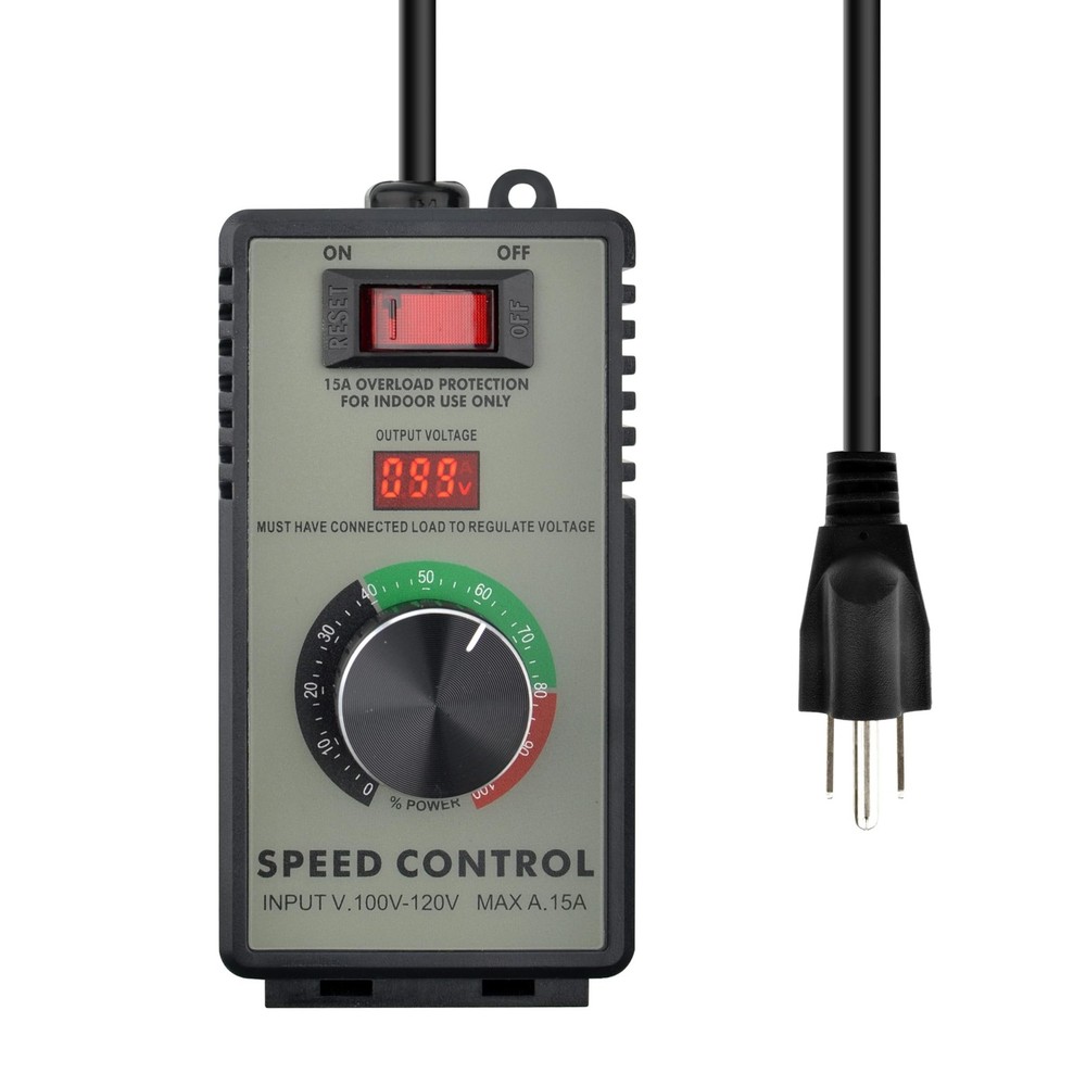 Motor Speed Controller AC 120V 15A Variable Adjuster for Electric Fan Router ...
