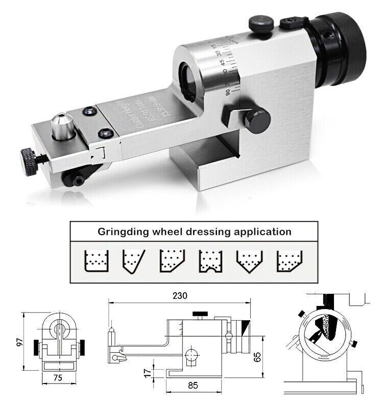 KT50 Perspective Grinding Wheel Dresser Visual Optical Radius Angle Tool