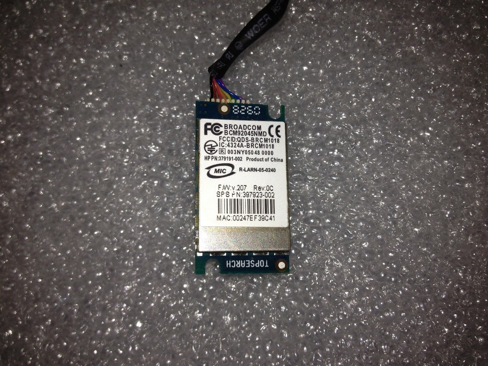 HP Compaq Acer Broadcom BCM92045NMD Bluetooth 2.0 Card