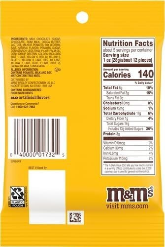 M&M's Peanut Peg Pack - 5.3 oz-4 pack