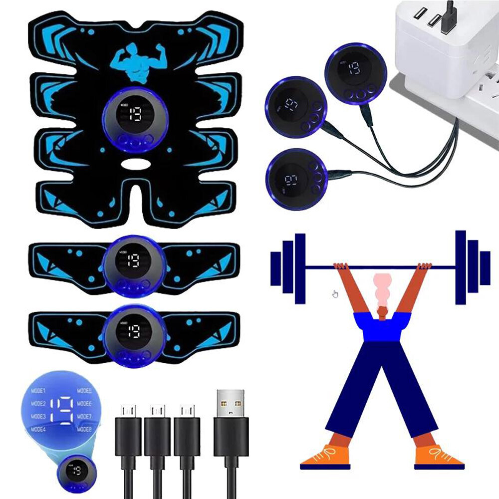 Abdominal Exercise Electric Muscle Stimulator Belt ABS Trainer Training 8 Modes