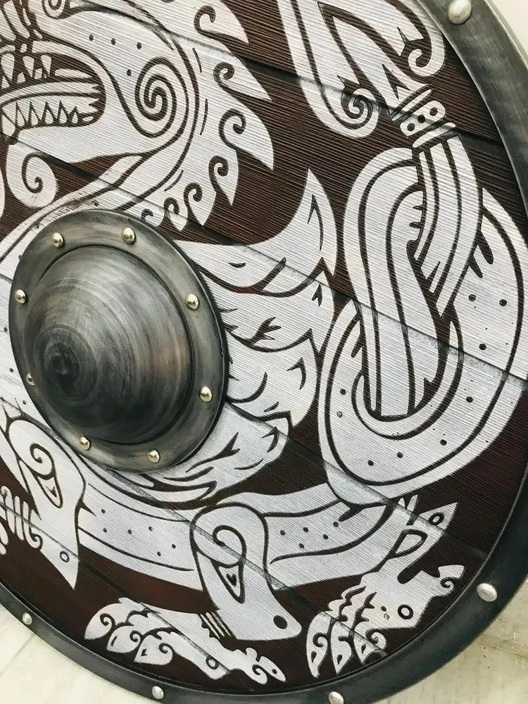 Medieval Warrior Wooden Shield