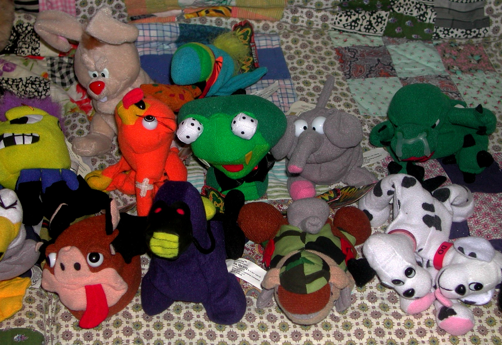 1 LOT OF 13 DIFFERENT MEANIES SERIES 1 STUFFED TOYS WITH TAGS