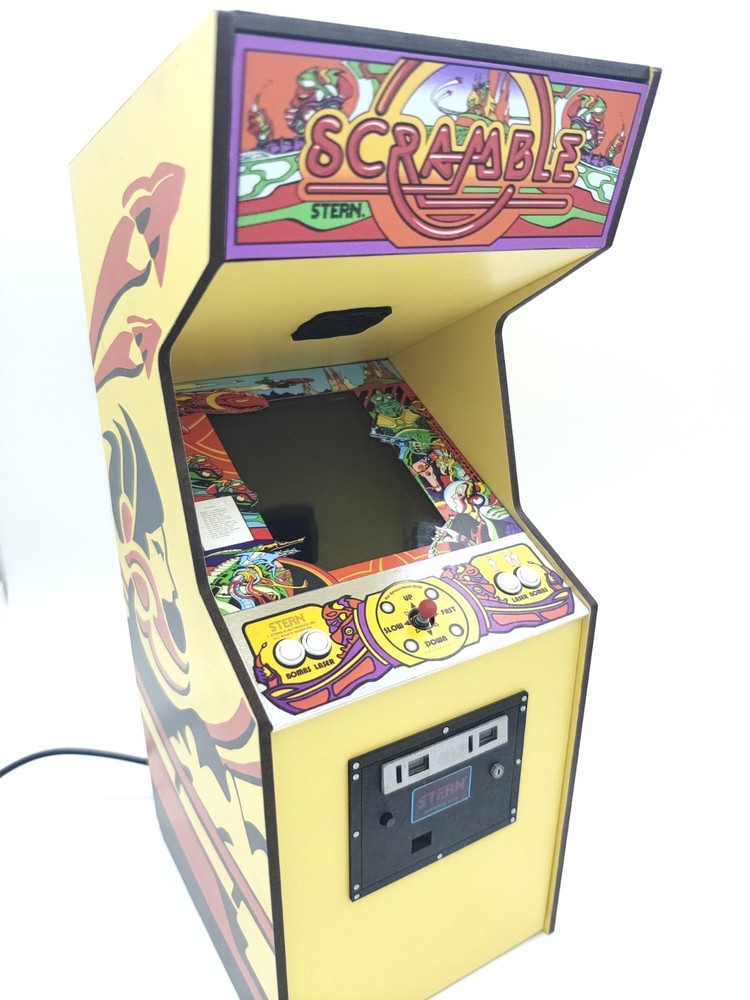 Scramble, 1/6 scale mini working arcade cabinet.