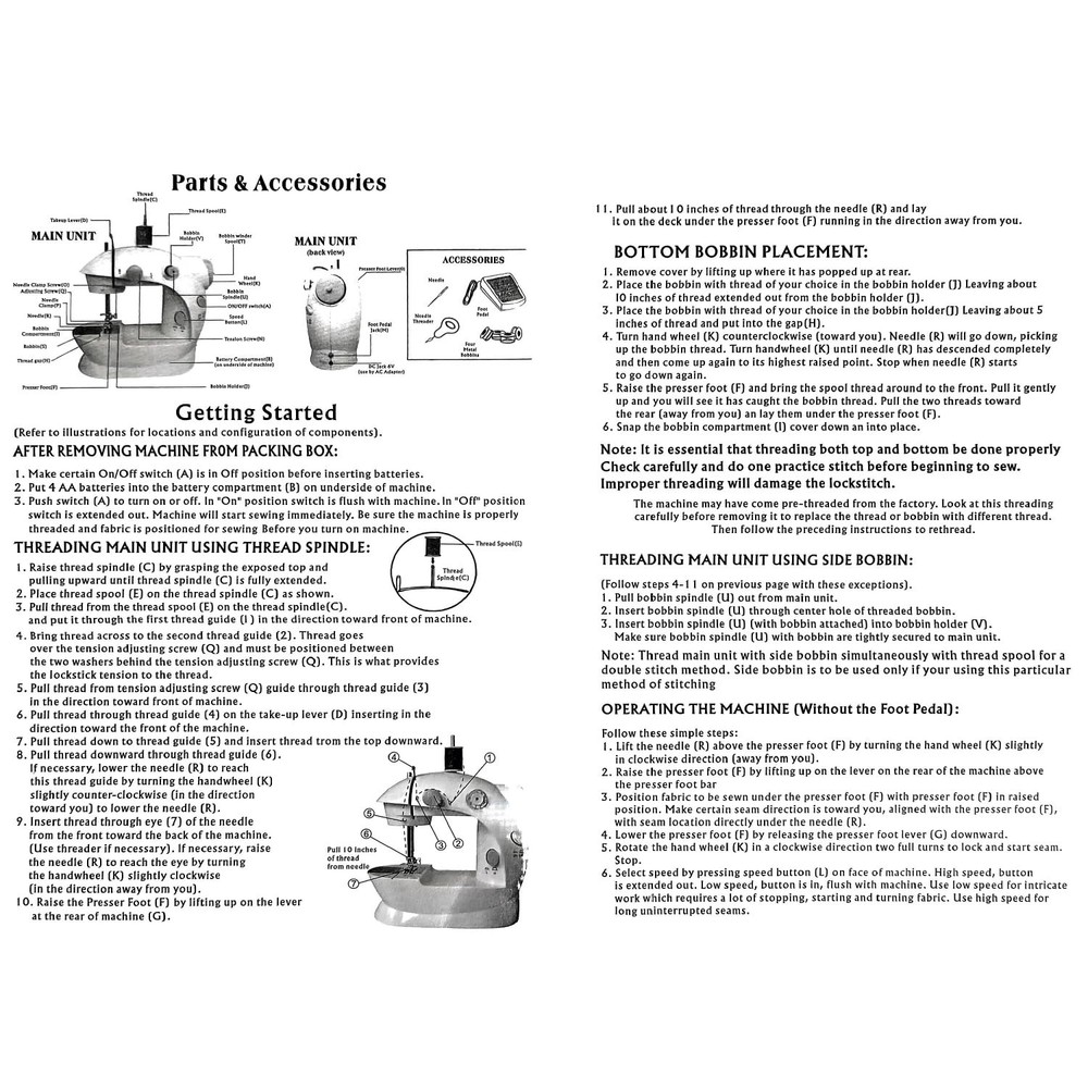 Mini Sewing Machine, Portable Sewing Machine for Beginners