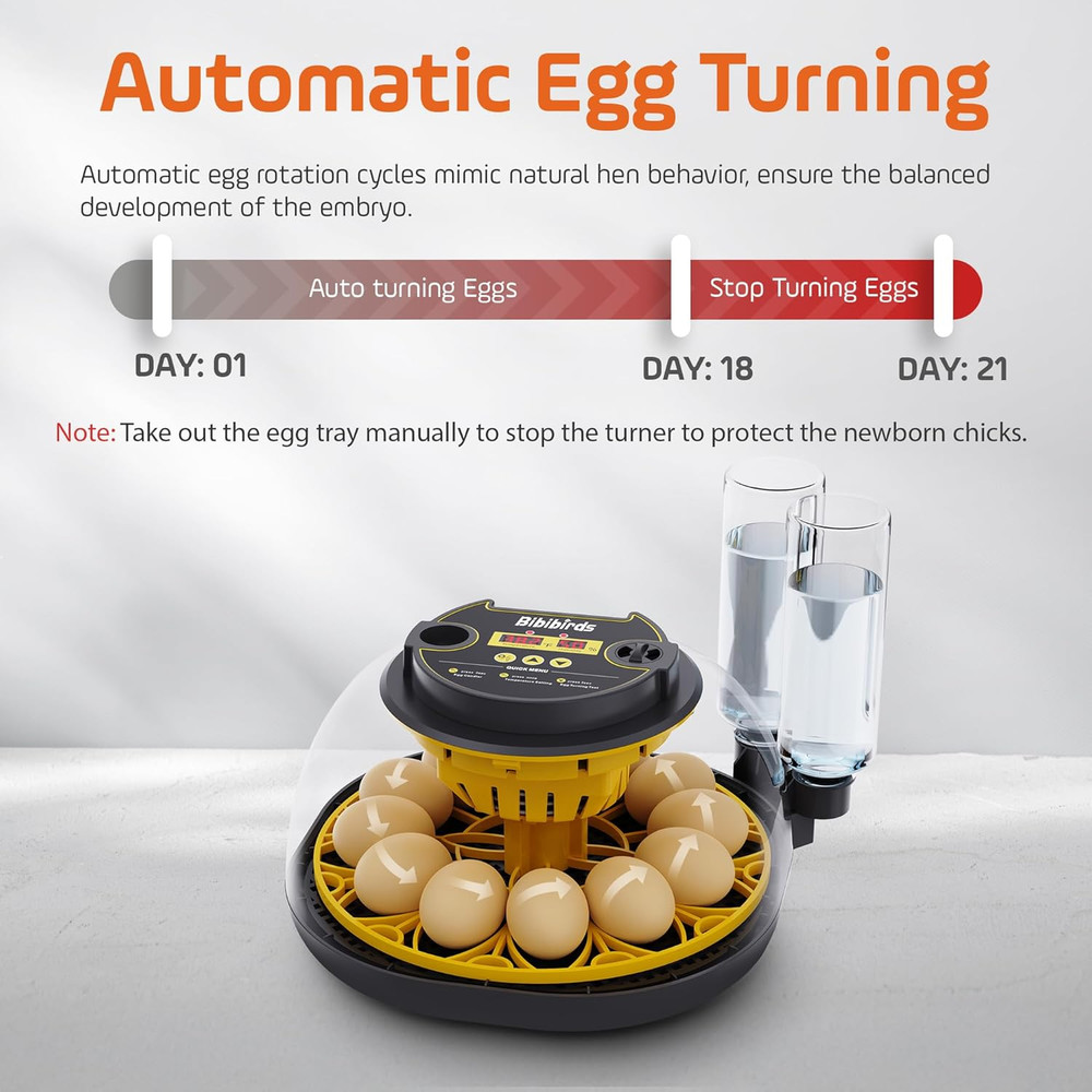 Incubators for Hatching Eggs with Automatic Egg Turning and Humidity Displaytemp