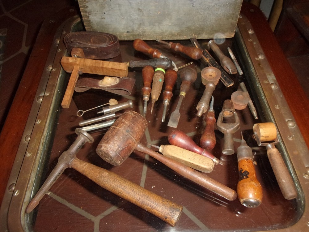 Antique Sailmakers shipwright shipbuilding tool kit