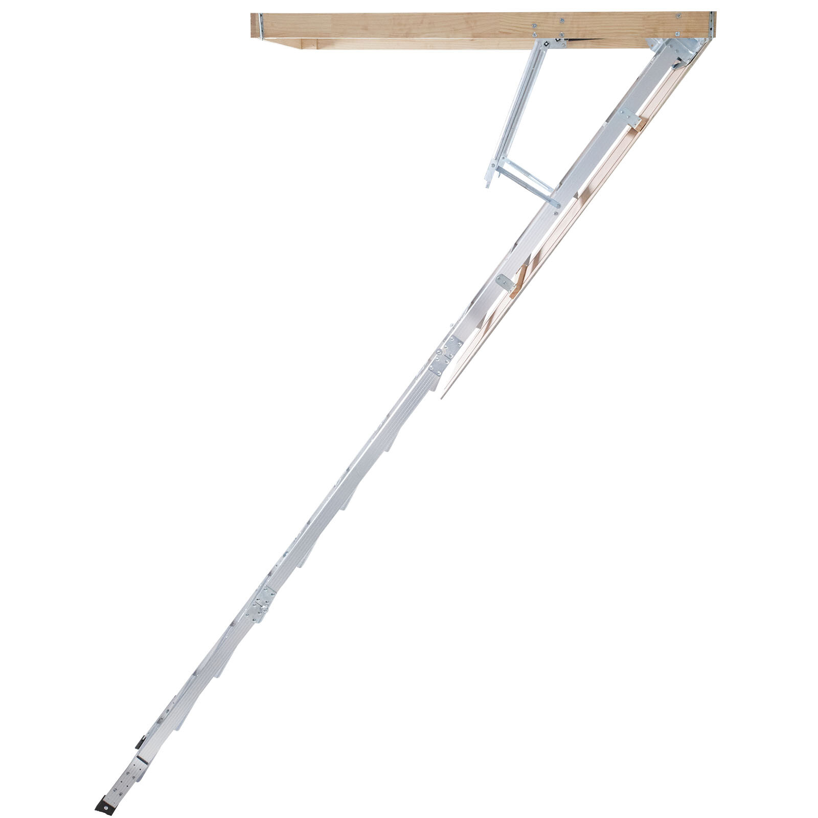 VEVOR Folding Attic Ladder Aluminum Adjustable Portable Loft Stairs Ceiling