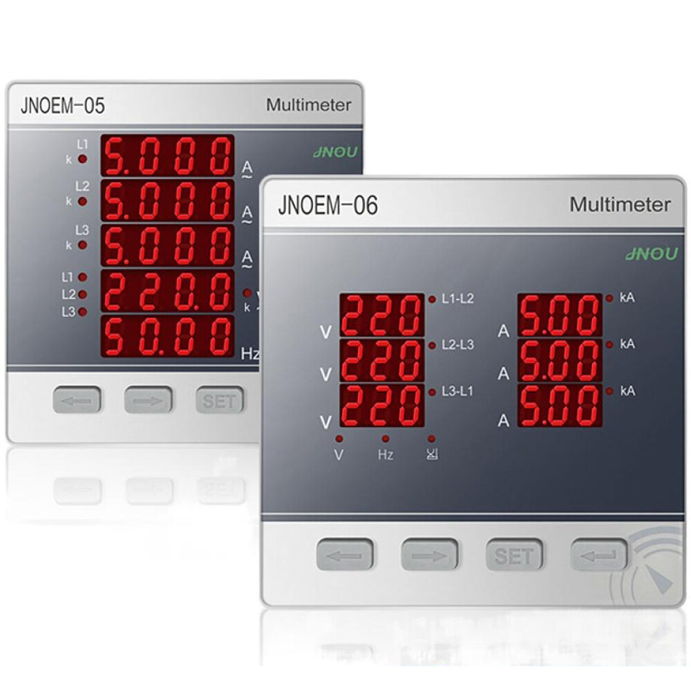 3 Phase 4 Wire Ammeter Voltmeter Hz Meter Intelligent LED Digital Multimeter