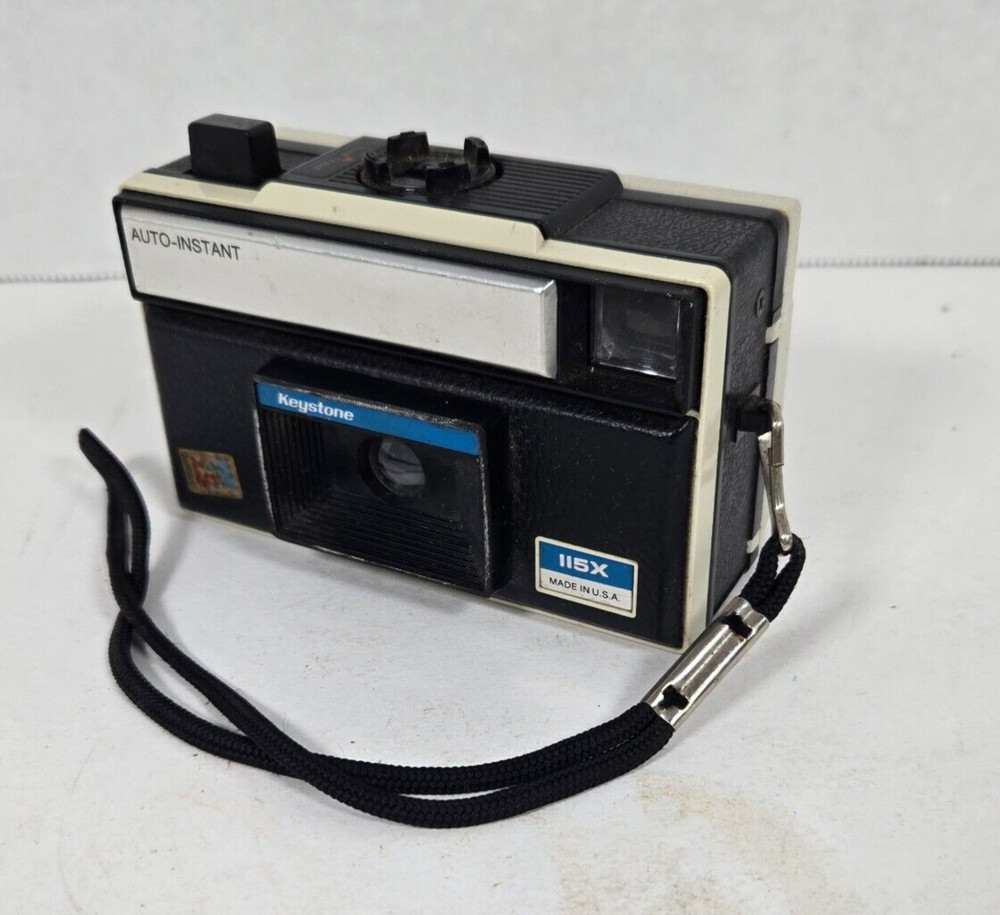 Vintage Keystone Auto Instant 115X Camera Black Camera Untested