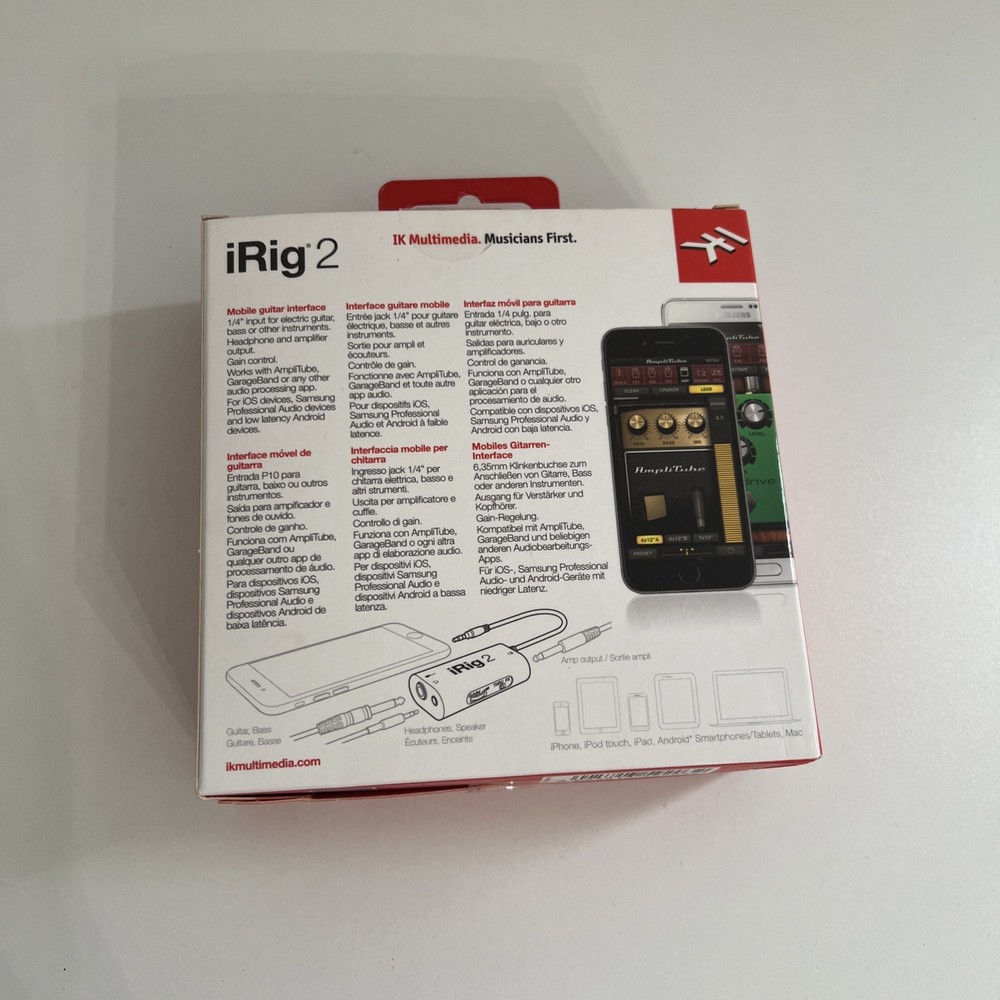 IK Multimedia iRig 2 Guitar Interface for iOS and Mac