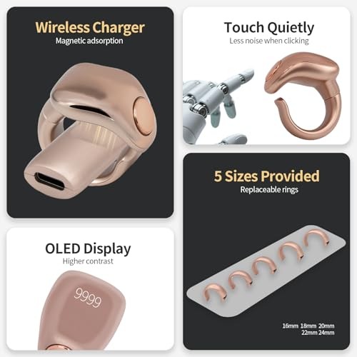 Zikr Smart Ring,Adjustable Ring Finger Counter, Tasbeeh Counters, Prayer