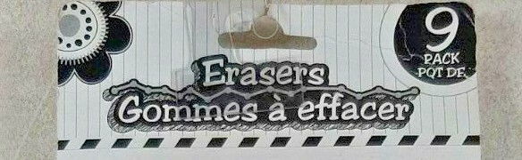Erasers Gommes A Effacer 9 Pack