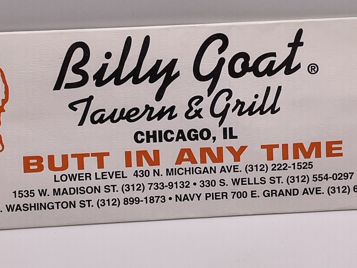 Unused Billy Goat Tavern & Grill Paper Hat Chicago Butt in any Time Cheezborger
