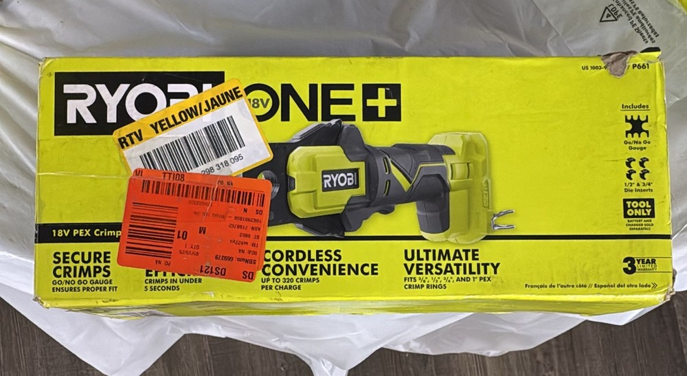 RYOBI ONE+ 18V PEX Crimp Ring Press Tool (Tool Only)