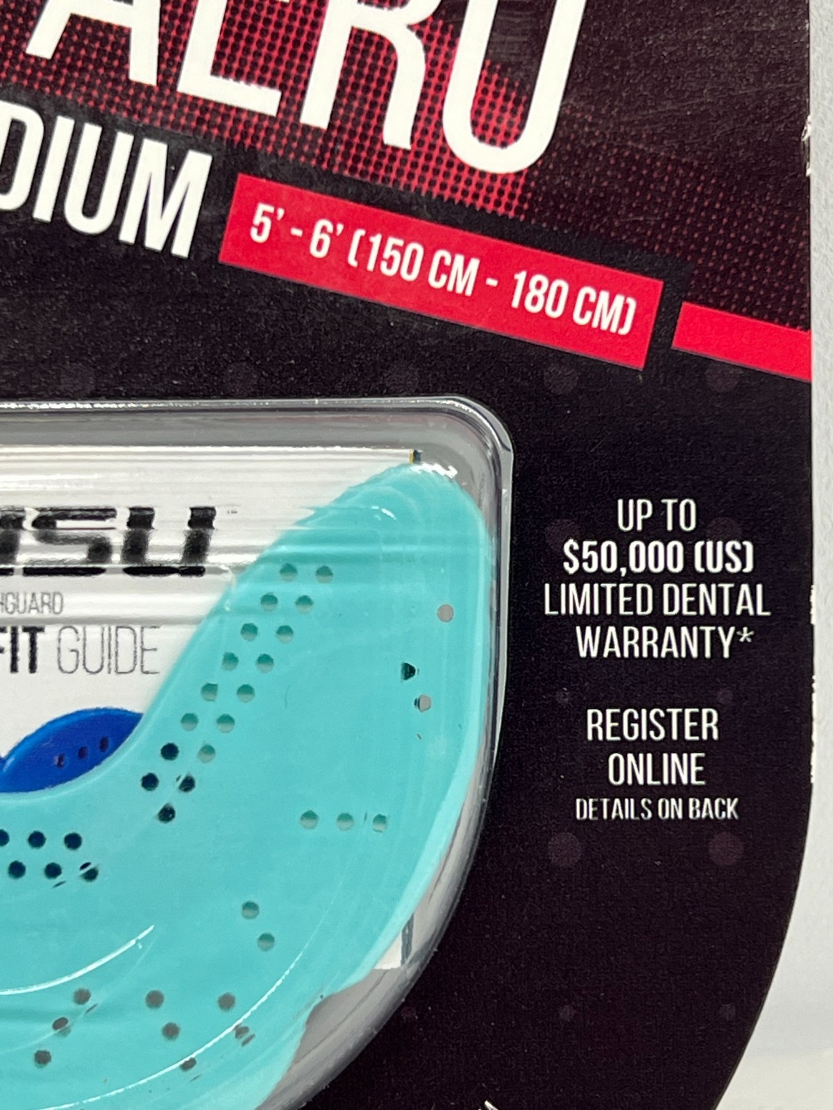 SISU Aero NextGen MouthGuard Mouth Guard 1.6mm Thin Aqua Adult Size MEDIUM