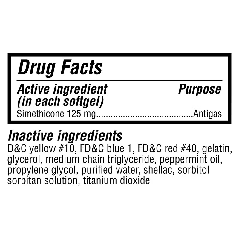 Extra Strength Gas Relief Simethicone 125mg 240ct Anti Gas Compare Gas X EXP1/27