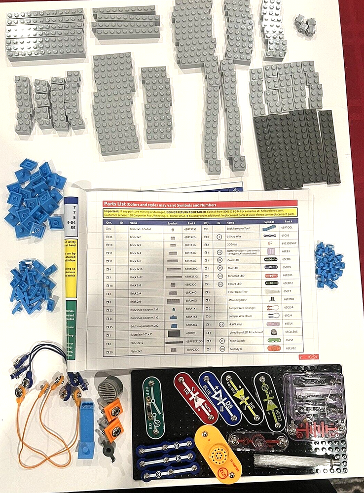 Snap Circuits Bric Structures Electronic Learning Brick Building (Complete)