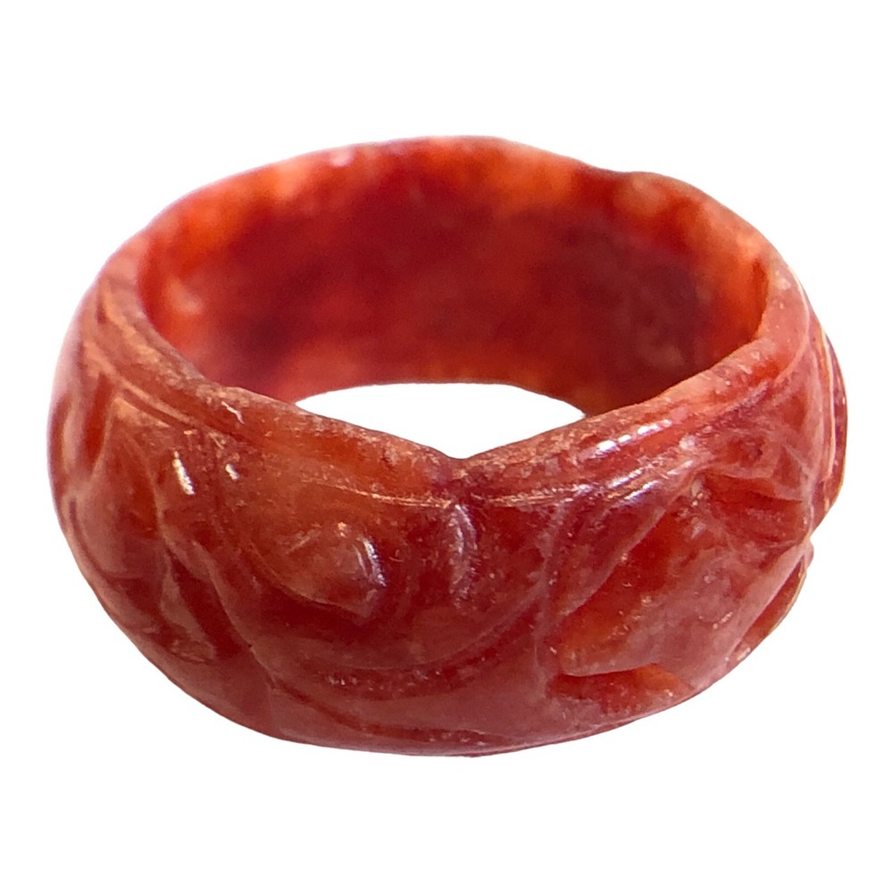 Rust Hand Carved Ring