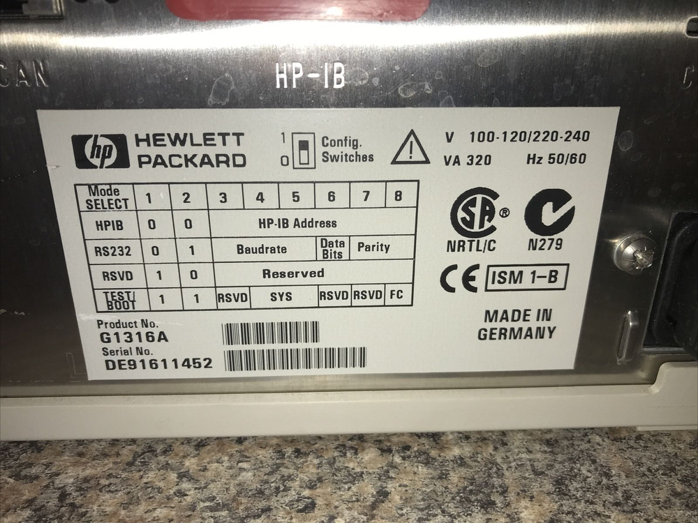 HP AGILENT G1316A ColCom COLUMN COMPARTMENT