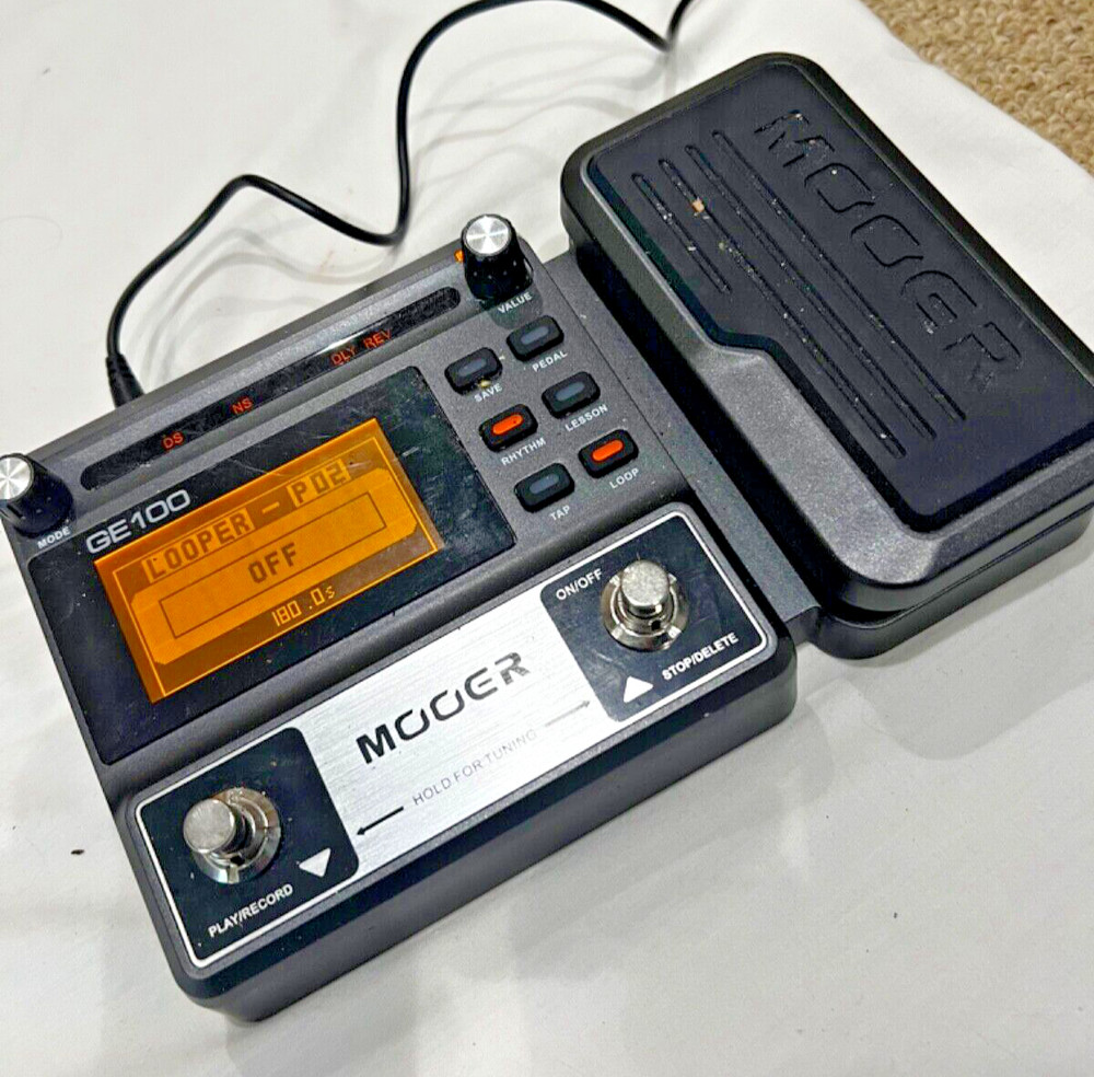MOOER GE100 Guitar Multi-effects Processor Effect Pedal + Loop Recording-R2