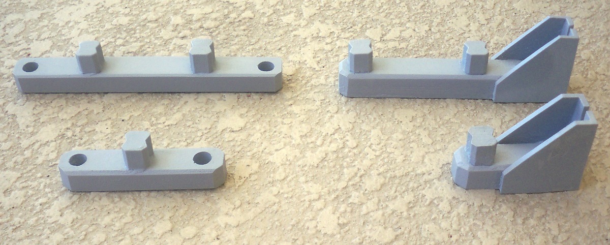 Double Track Wall Bracket for Mounting Disney Monorail Track to a Wall