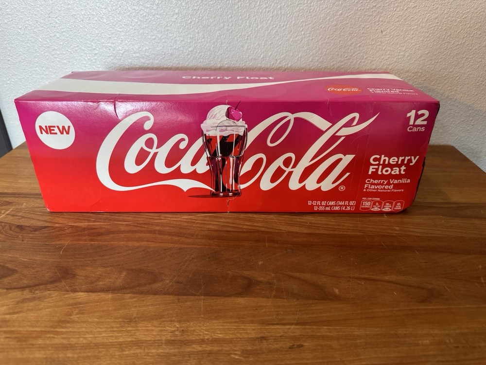 Coca-Cola CHERRY FLOAT 12 Pack 12oz Cans USA fridgepack Regular. New
