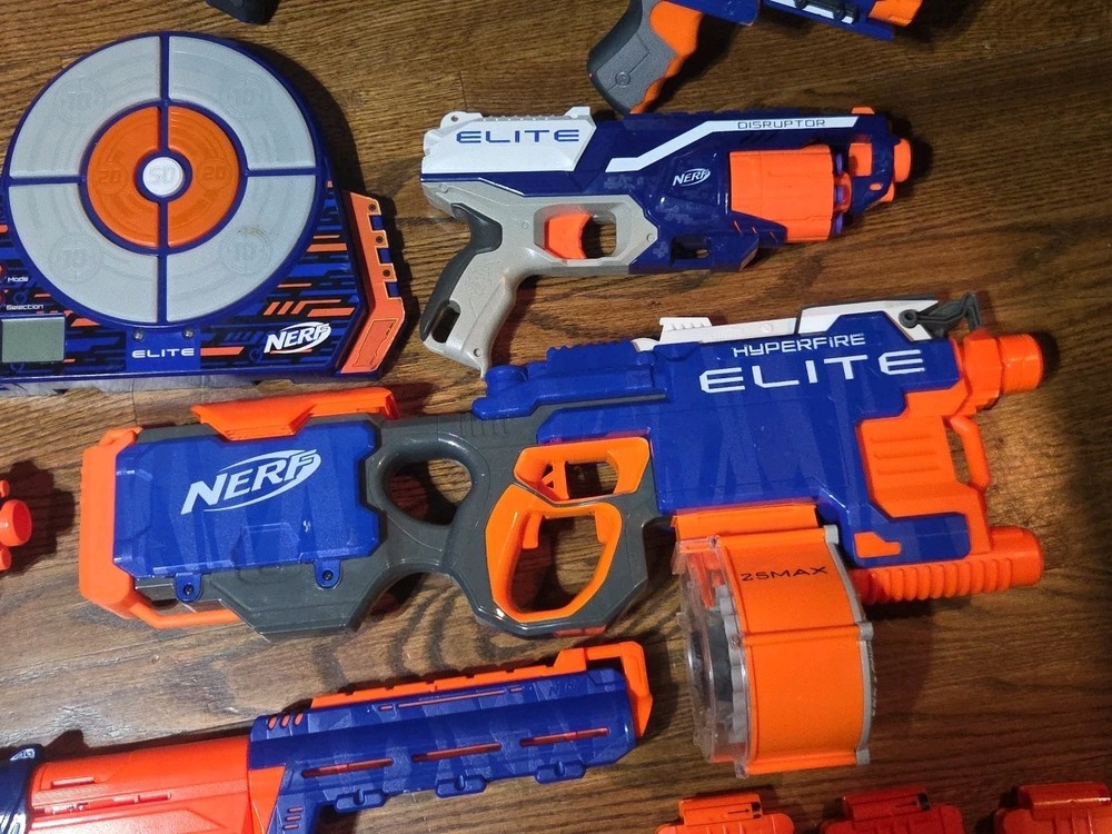 Six Nerf Elite Blasters, Hyperfire Stratobow Rampage And More