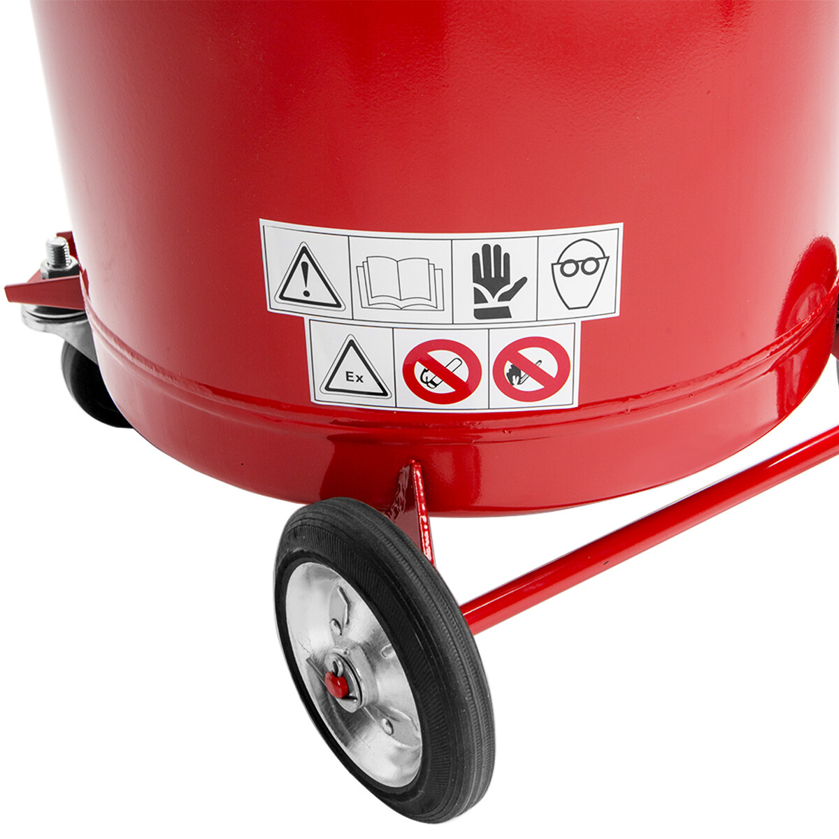 XtremepowerUS Oil Drain Container 20 Gallon Tank Air Operated Drainer Pan, Red