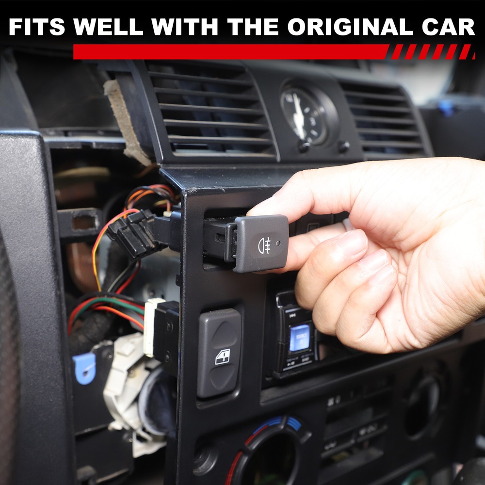 Black Front Fog Light Switch Replacement For Land Rover Defender 2004-2018