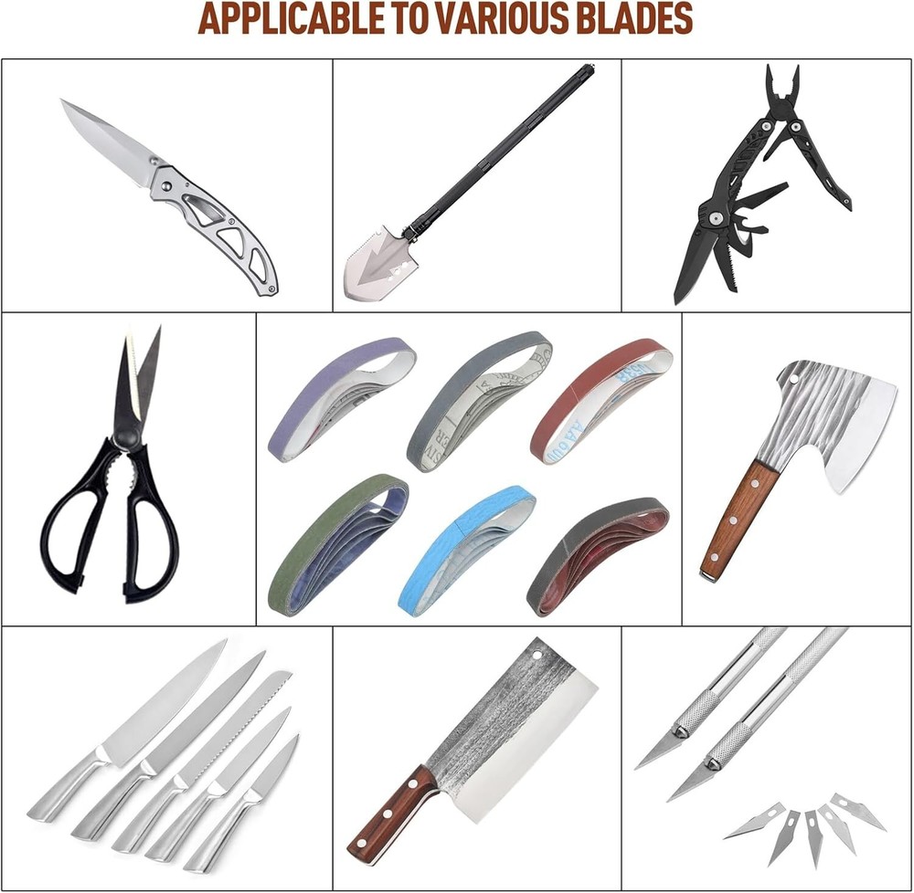 30 Pcs Sharpening Belt Kit for Official Work Sharp Knife & Tool Sharpener