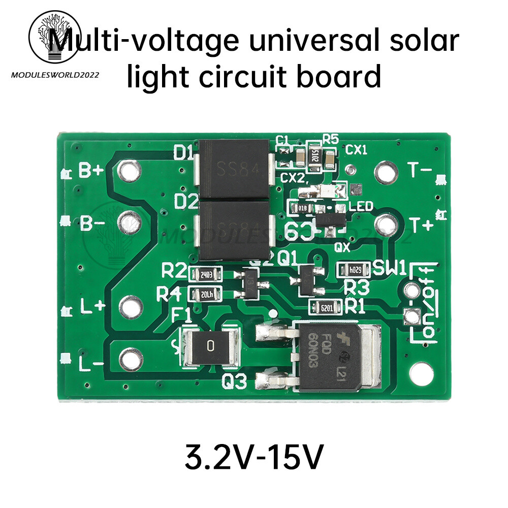 3.2V-15V Solar Light Circuit Control Board Solar Light Controller PCBA Board