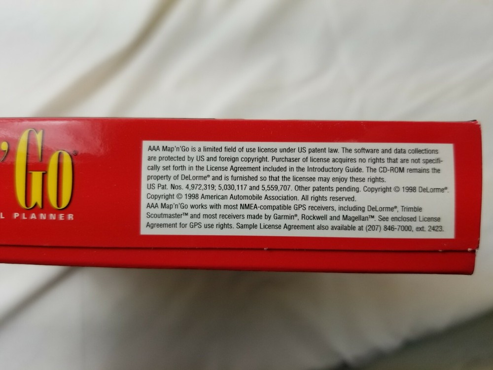 DeLORME AAA MAP N GO Maps PC BIG BOX 1998 win95 computer
