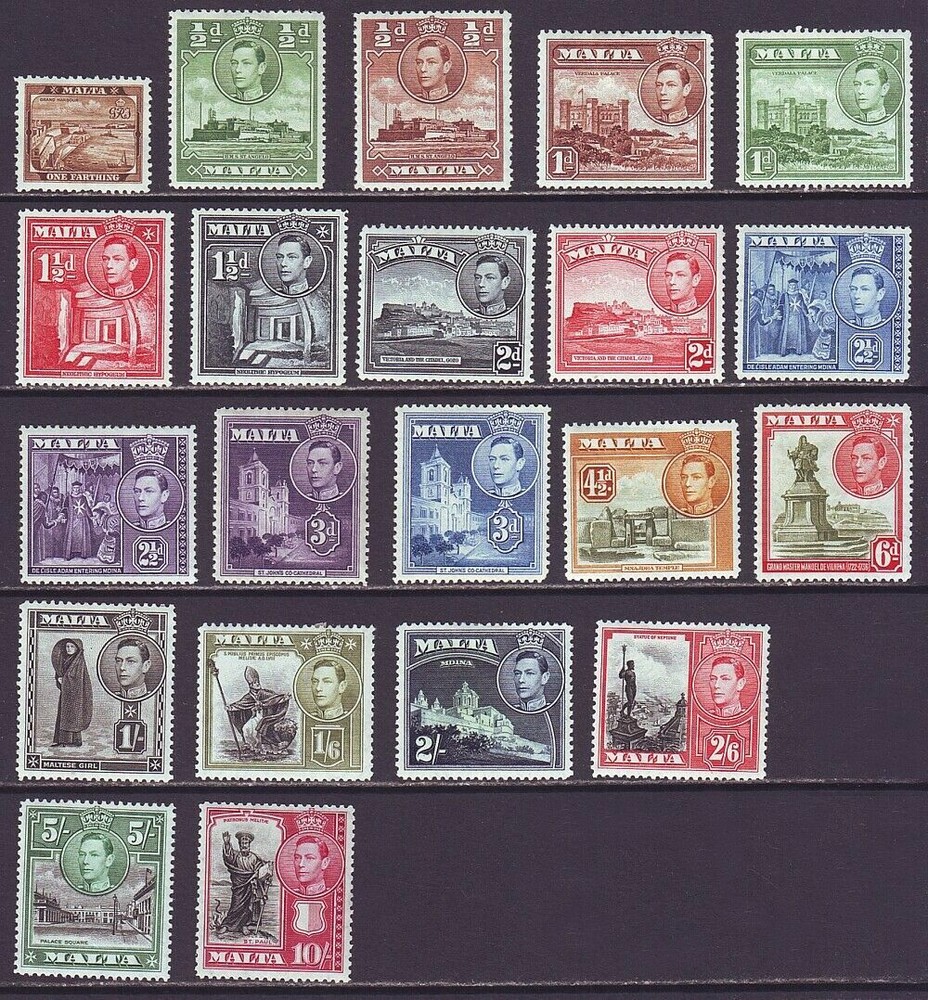 Malta 1938 SC 191-205 MH Set