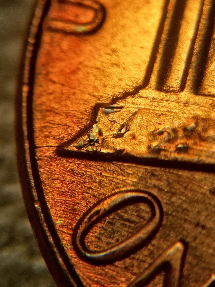 1983 P Lincoln Cent Reverse Die Clash