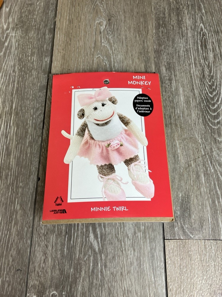 Mini Twirl Mini Sock Monkey Craft Kit Leisure Arts
