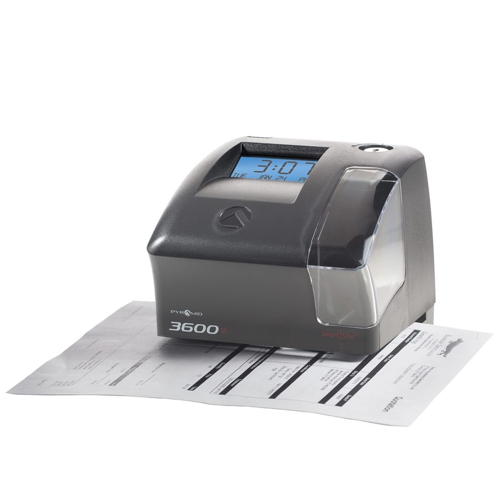 Pyramid Time Systems Model 3600SS SmartSite Time Clock and Document Stamp, Sm...