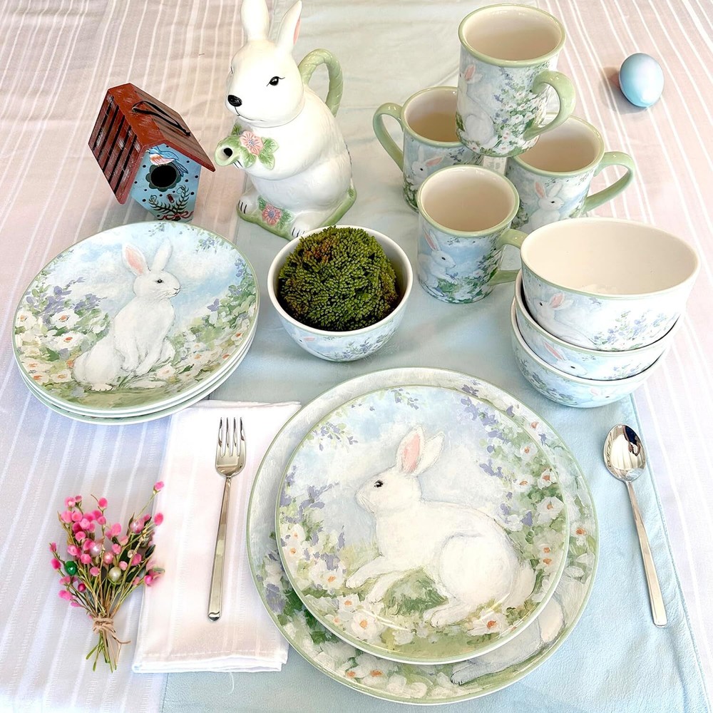 Certified International Easter Morning 16 piece Dinnerware Set, Multicolor
