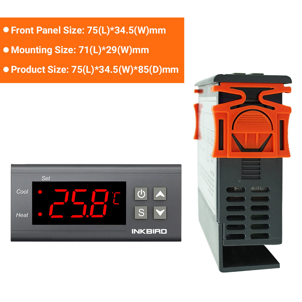Inkbird Digital Temperature Controller ITC1000 110V Programmable Thermostat Heat