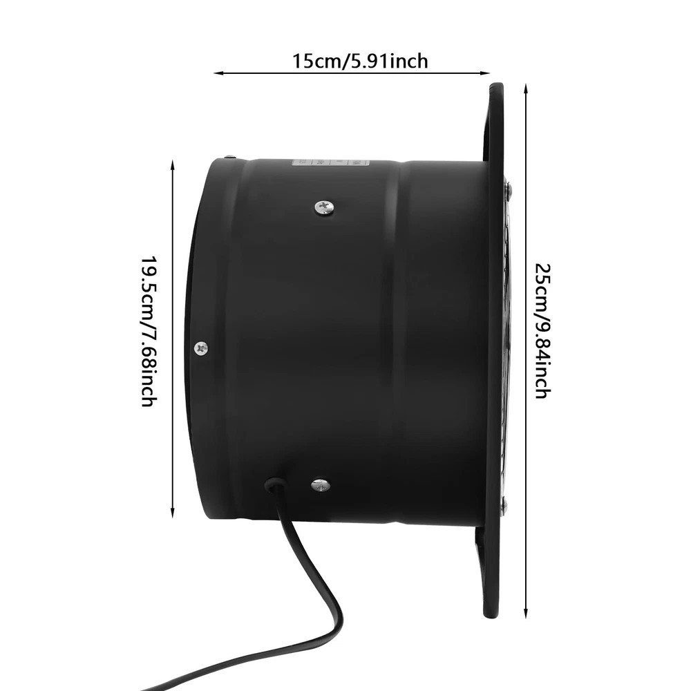 8'' Explosion Proof Exhaust Fan, 80W 500CFM Industrial Axial Flow Fan Utility