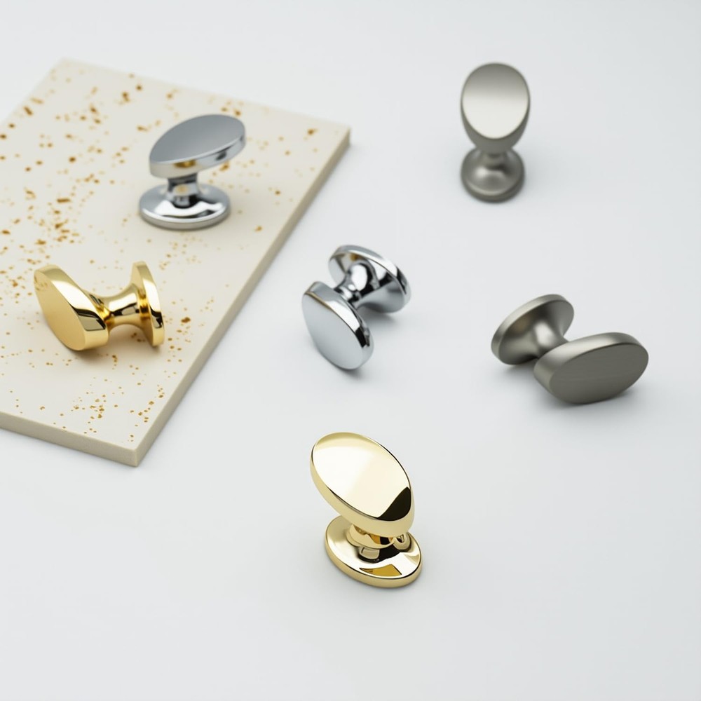 10 Pack Cabinet Knobs Brushed Nickel Solid Zinc Alloy Drawers Dresser Knobs M...