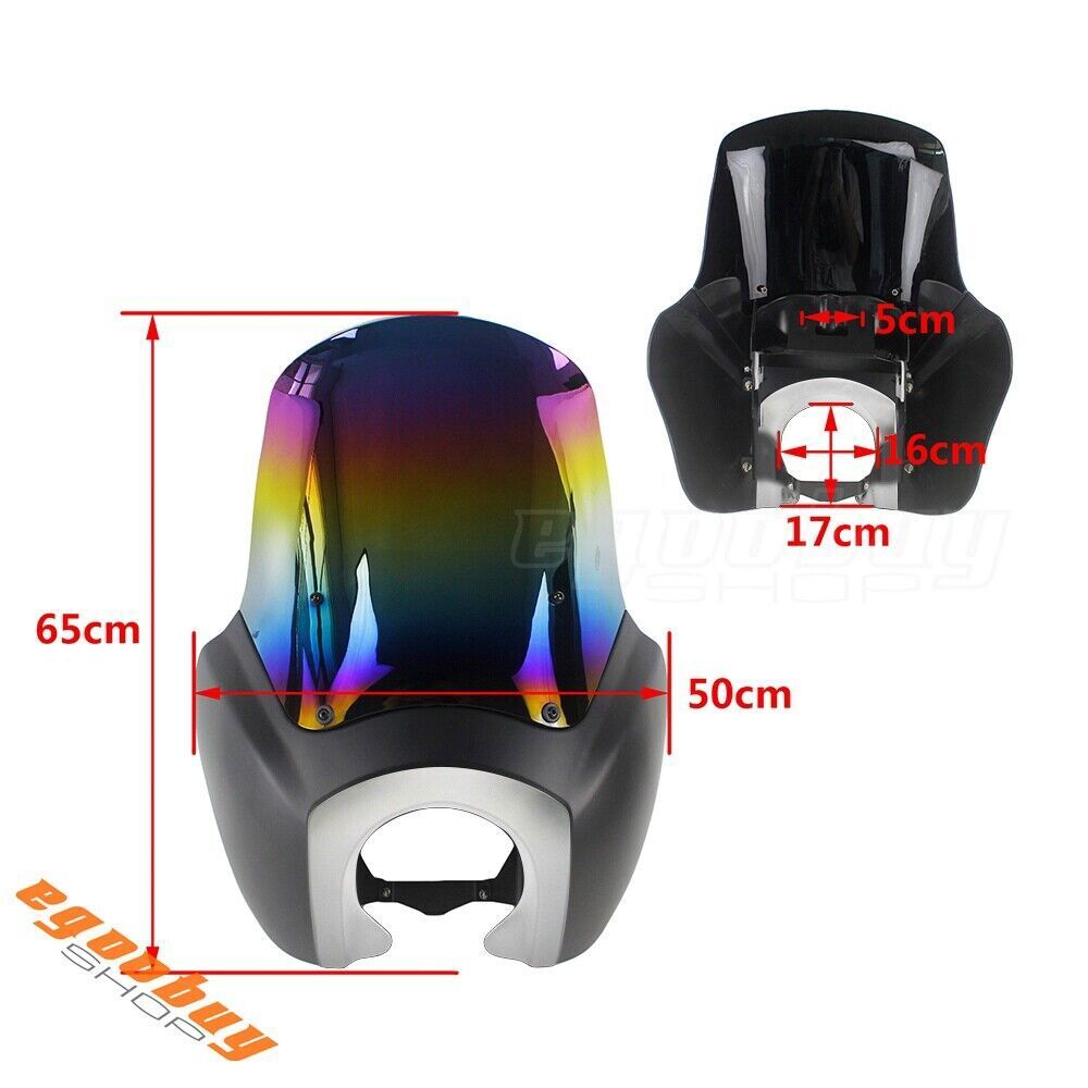 Headlight Fairing Windshield & Bracket Mount For Harley Softail FXBB FXBBS FXST