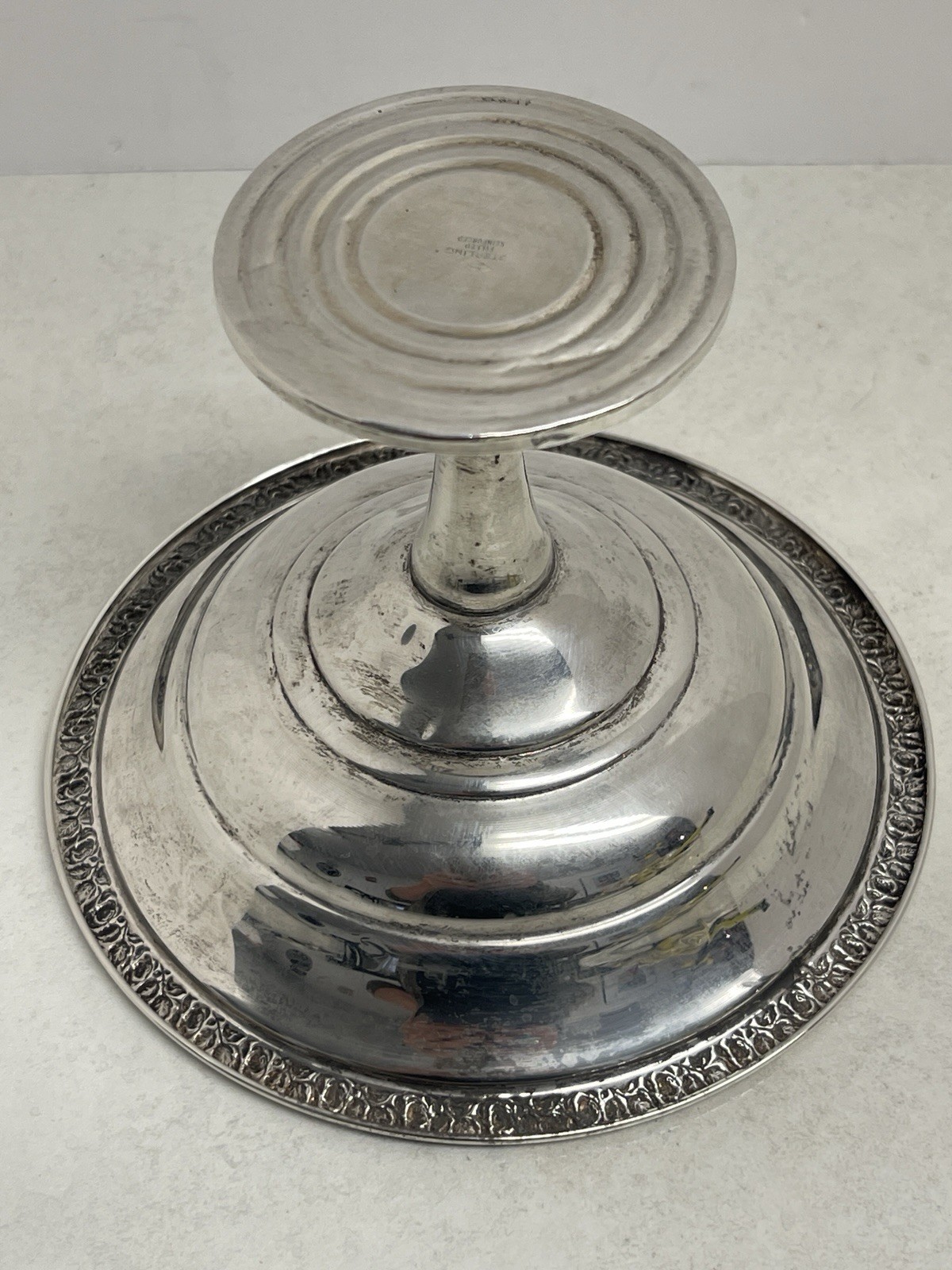 Schweitzer Sterling Silver 4.5” X 6” Compote 925 Reinforced 152 Grams