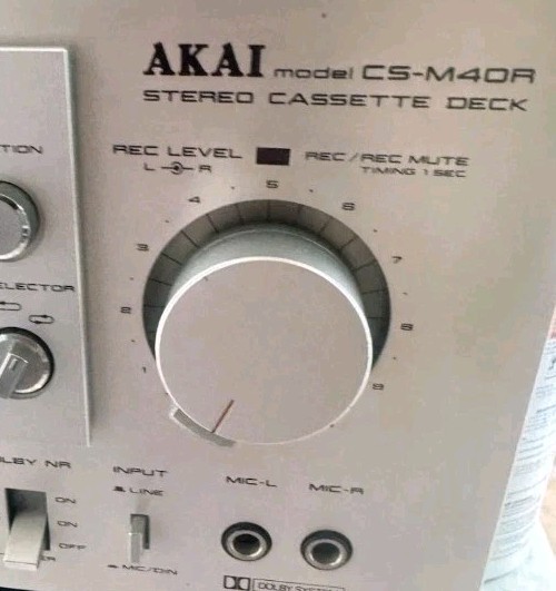 REC LEVEL Control Knobs For Akai CS-M01A CS-M02 CS-M3/M4 Stereo Cassette Deck