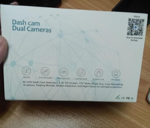 Dash cam dual cameras