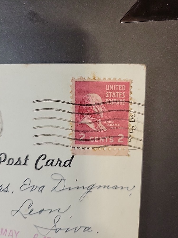 john adams 2 cent stamp red