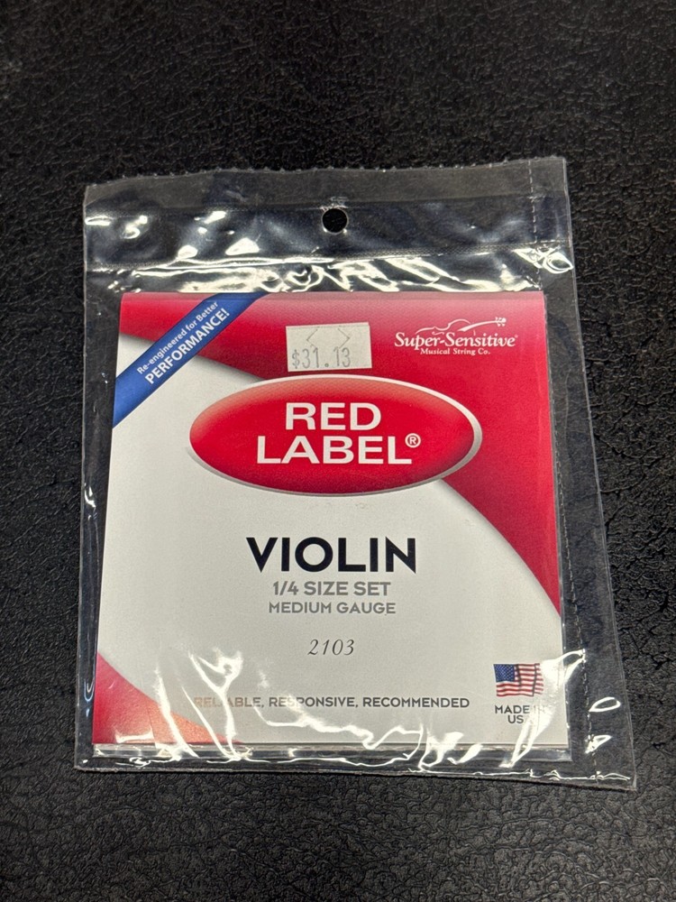 Super Sensitive Red Label 1/4 Violin String Set SS2103